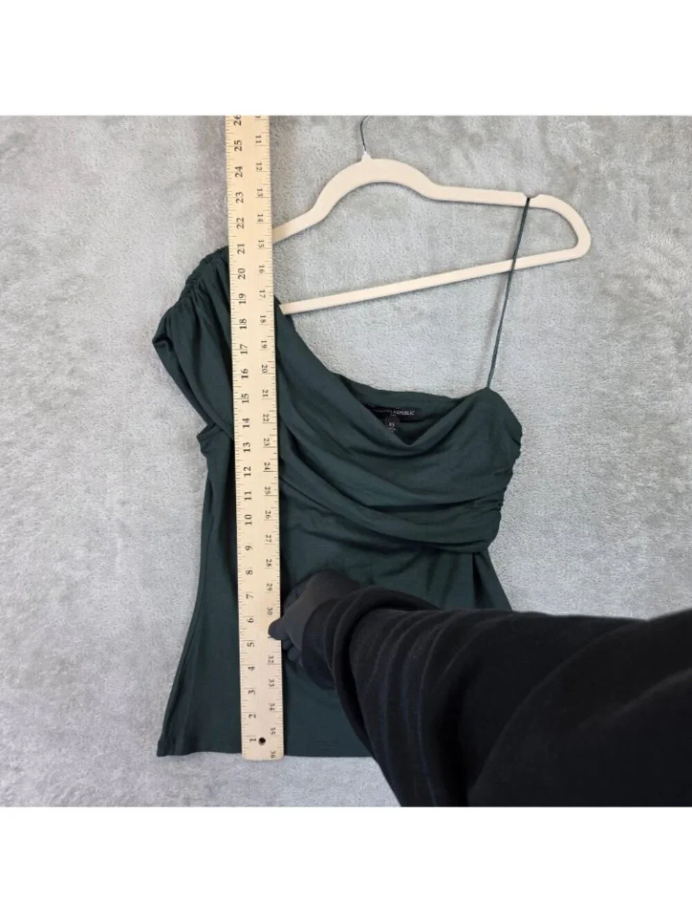Banana Republic Tank Top Womens XS Green One Shoulder Jersey Summer Party